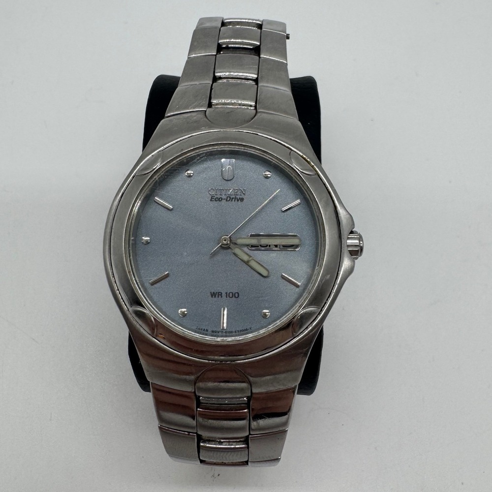 Citizen Eco-Drive Men's Watch E100-K53005 Blue Dial Stainless Steel WR100